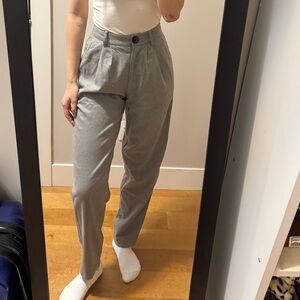 Frank and Oak grey pleated trouser size 0